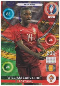 Adrenalyn XL UEFA Euro 2016, Team Mate, #270, William Carvalho