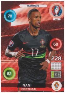 Adrenalyn XL UEFA Euro 2016, Team Mate, #273, Nani