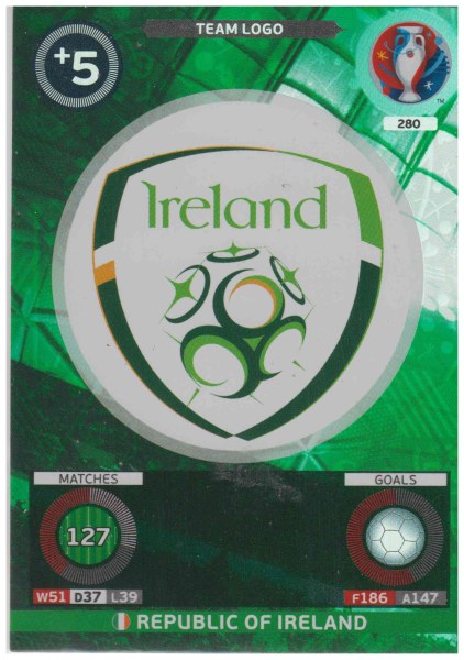 Adrenalyn XL UEFA Euro 2016, Team Logo, #280, Republic of Ireland