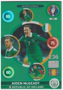 Adrenalyn XL UEFA Euro 2016, Inventiveness, #294, Aiden McGeady