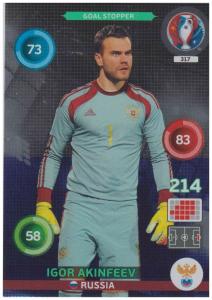 Adrenalyn XL UEFA Euro 2016, Goal Stopper, #317, Igor Akinfeev