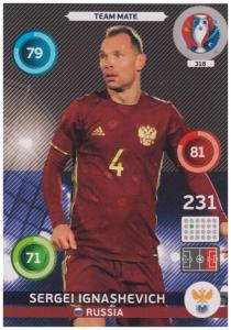 Adrenalyn XL UEFA Euro 2016, Team Mate, #318, Sergei Ignashevich