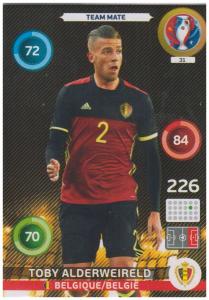 Adrenalyn XL UEFA Euro 2016, Team Mate, #031, Toby Alderweireld