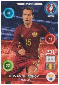 Adrenalyn XL UEFA Euro 2016, Team Mate, #324, Roman Shirokov