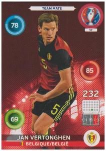 Adrenalyn XL UEFA Euro 2016, Team Mate, #032, Jan Vertonghen