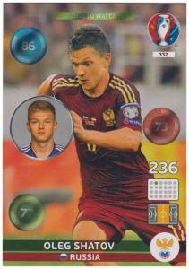 Adrenalyn XL UEFA Euro 2016, One to Watch, #332, Oleg Shatov