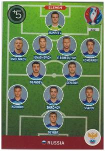 Adrenalyn XL UEFA Euro 2016, Eleven, #333, Russia