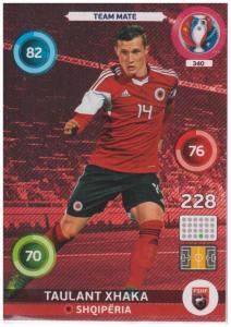 Adrenalyn XL UEFA Euro 2016, Team Mate, #340, Taulant Xhaka