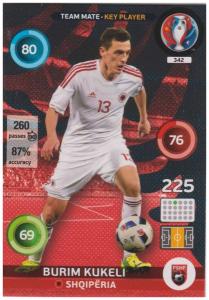 Adrenalyn XL UEFA Euro 2016, Team Mate - Key Player, #342, Burim Kukeli