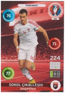 Adrenalyn XL UEFA Euro 2016, Team Mate, #345, Sokol Cikalleshi