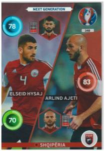 Adrenalyn XL UEFA Euro 2016, Next Generation, #348, Elseid Hysaj / Arlind Ajeti