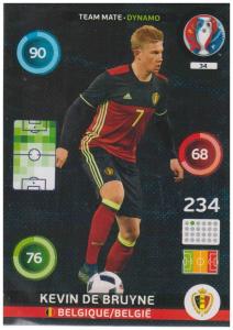 Adrenalyn XL UEFA Euro 2016, Team Mate - Dynamo, #034, Kevin De Bruyne