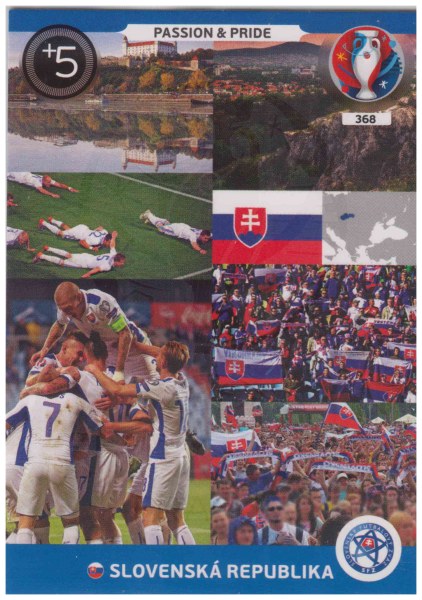 Adrenalyn XL UEFA Euro 2016, Passion & Pride, #368, Slovenska Republika