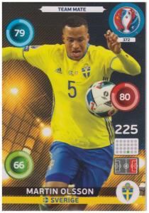 Adrenalyn XL UEFA Euro 2016, Team Mate, #372, Martin Olsson
