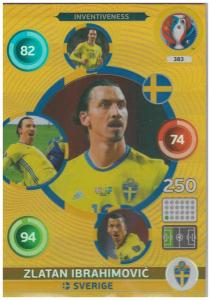 Adrenalyn XL UEFA Euro 2016, Inventiveness, #383, Zlatan Ibrahimovic