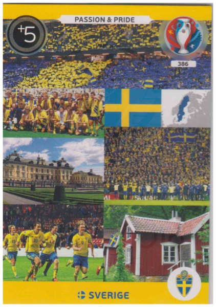Adrenalyn XL UEFA Euro 2016, Passion & Pride, #386, Sverige