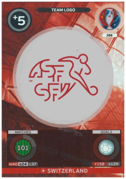 Adrenalyn XL UEFA Euro 2016, Team Logo, #388, Switzerland