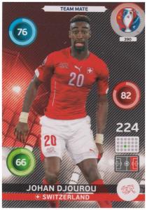 Adrenalyn XL UEFA Euro 2016, Team Mate, #390, Johan Djourou