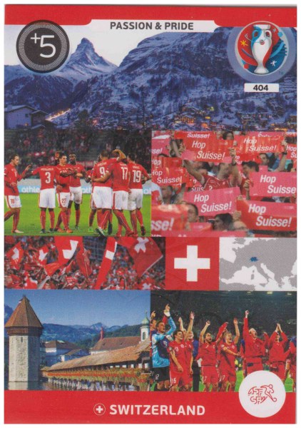 Adrenalyn XL UEFA Euro 2016, Passion & Pride, #404, Switzerland