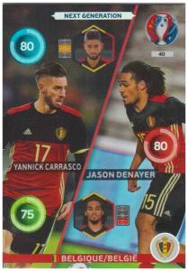 Adrenalyn XL UEFA Euro 2016, Next Generation, #040, Yannick Ferreira Carrasco / Jason Denayer