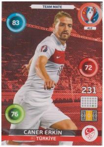 Adrenalyn XL UEFA Euro 2016, Team Mate, #412, Caner Erkin