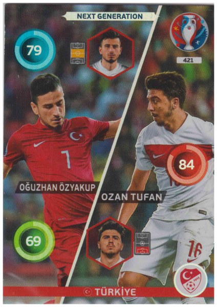 Adrenalyn XL UEFA Euro 2016, Next Generation, #421, Ozan Tufan / Oguzhan Özyakup
