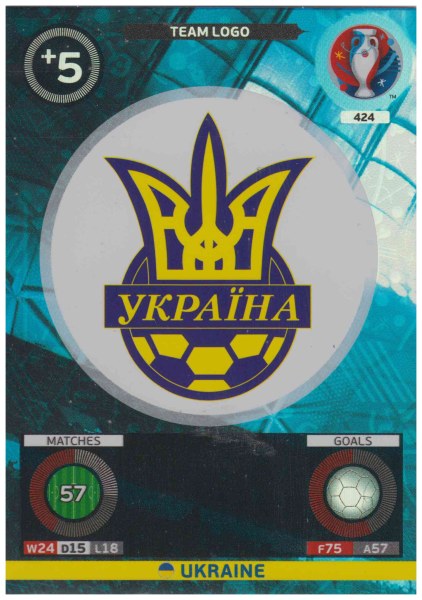 Adrenalyn XL UEFA Euro 2016, Team Logo, #424, Ukraine