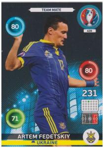 Adrenalyn XL UEFA Euro 2016, Team Mate, #428, Artem Fedetskyi