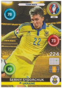 Adrenalyn XL UEFA Euro 2016, Team Mate, #433, Serhiy Sydorchuk