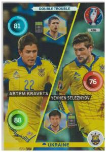 Adrenalyn XL UEFA Euro 2016, Double Trouble, #436, Yevhen Seleznyov / Artem Kravets