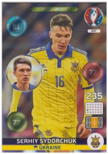 Adrenalyn XL UEFA Euro 2016, One to Watch, #437, Serhiy Sydorchuk