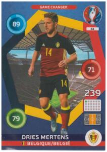 Adrenalyn XL UEFA Euro 2016, Game Changer, #043, Dries Mertens