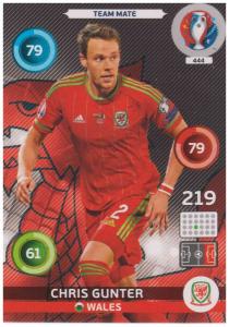 Adrenalyn XL UEFA Euro 2016, Team Mate, #444, Chris Gunter