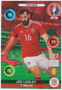Adrenalyn XL UEFA Euro 2016, Team Mate, #450, Joe Ledley
