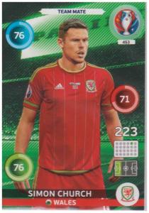 Adrenalyn XL UEFA Euro 2016, Team Mate, #453, Simon Church