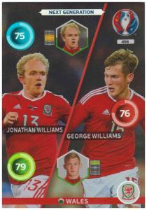 Adrenalyn XL UEFA Euro 2016, Next Generation, #456, Jonathan Williams / George Williams