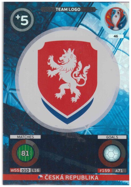 Adrenalyn XL UEFA Euro 2016, Team Logo, #046, Ceska Republika