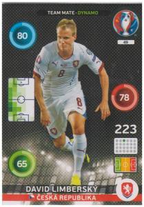 Adrenalyn XL UEFA Euro 2016, Team Mate, #049, David Limbersky