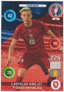Adrenalyn XL UEFA Euro 2016, Team Mate, #054, Ladislav Krejci