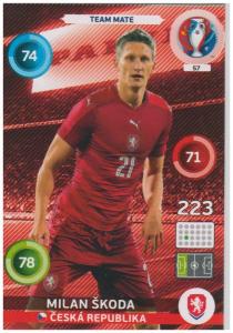 Adrenalyn XL UEFA Euro 2016, Team Mate, #057, Milan Skoda
