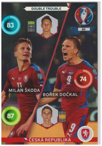 Adrenalyn XL UEFA Euro 2016, Double Trouble, #060, Borek Dockal / Milan Skoda