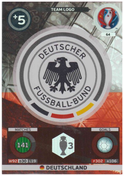 Adrenalyn XL UEFA Euro 2016, Team Logo, #064, Deutschland
