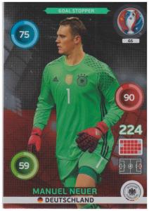 Adrenalyn XL UEFA Euro 2016, Goal Stopper, #065, Manuel Neuer