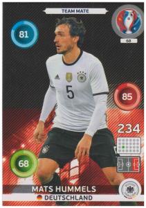 Adrenalyn XL UEFA Euro 2016, Team Mate, #068, Mats Hummels
