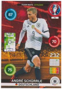 Adrenalyn XL UEFA Euro 2016, Team Mate - Dynamo, #071, Andre Schurrle