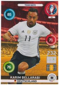 Adrenalyn XL UEFA Euro 2016, Team Mate, #072, Karim Bellarabi