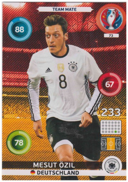 Adrenalyn XL UEFA Euro 2016, Team Mate, #073, Mesut Özil