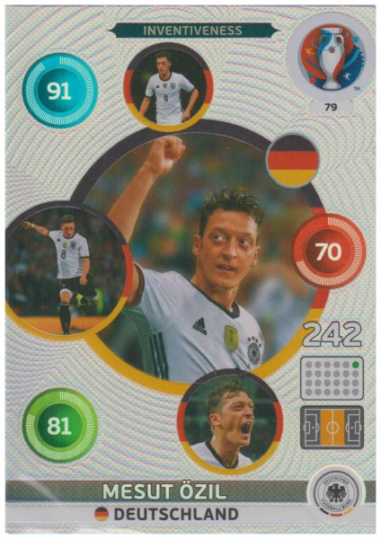 Adrenalyn XL UEFA Euro 2016, Inventiveness, #079, Mesut Özil