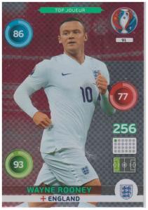 Adrenalyn XL UEFA Euro 2016, Top Joueur, #091, Wayne Rooney