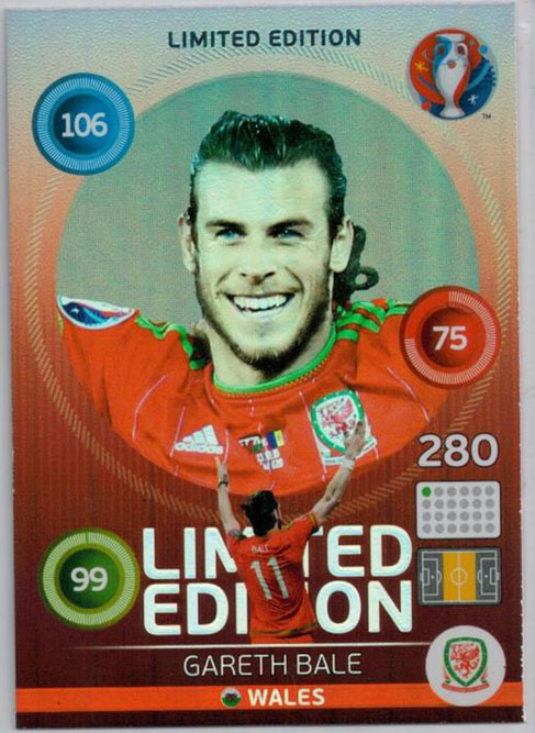Adrenalyn XL UEFA Euro 2016, Limited Edition, Gareth Bale - Hero